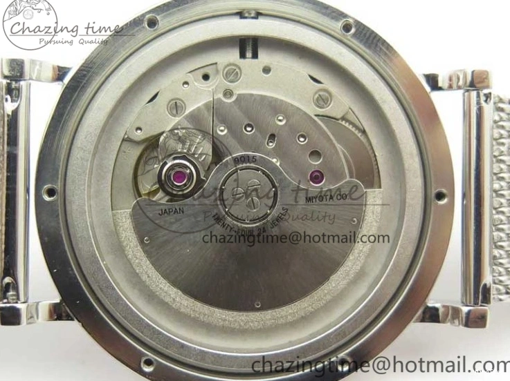 MIROTIME 0701 Breathable Portofino IW356501 SS V3 MK 1:1 Best Edition White Dial Gold Markers On SS Mesh Bracelet MIYOTA 7197